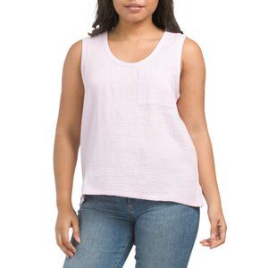 LILLA P Orchid Sleeveless Top With Slits